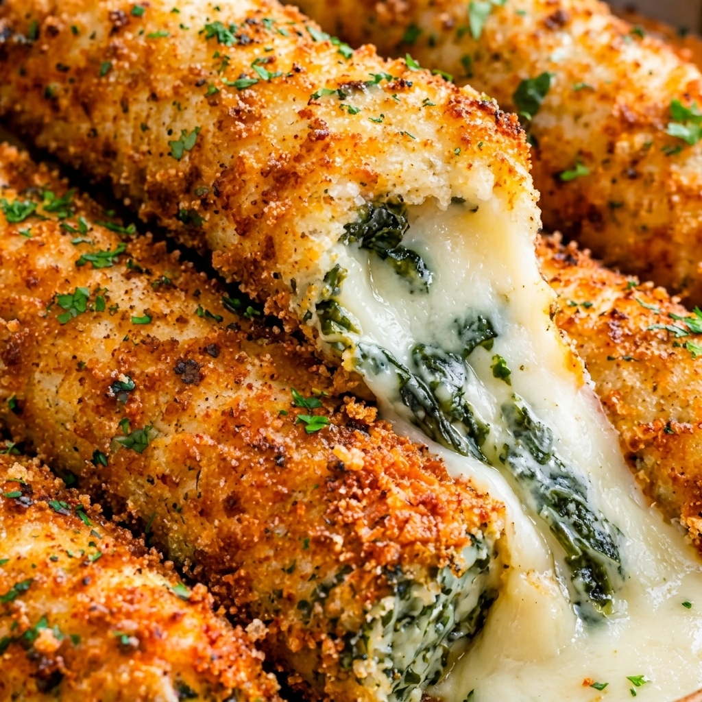 Step-by-step process of mixing creamy spinach dip ingredients in a bowl and topping with panko