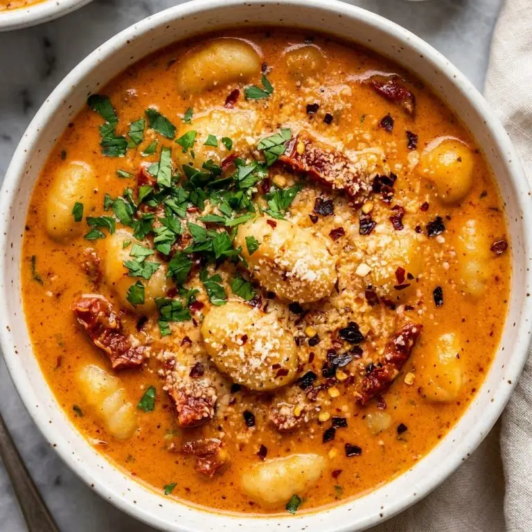 Dairy-Free Sun Dried Tomato Gnocchi Soup for Cozy Nights