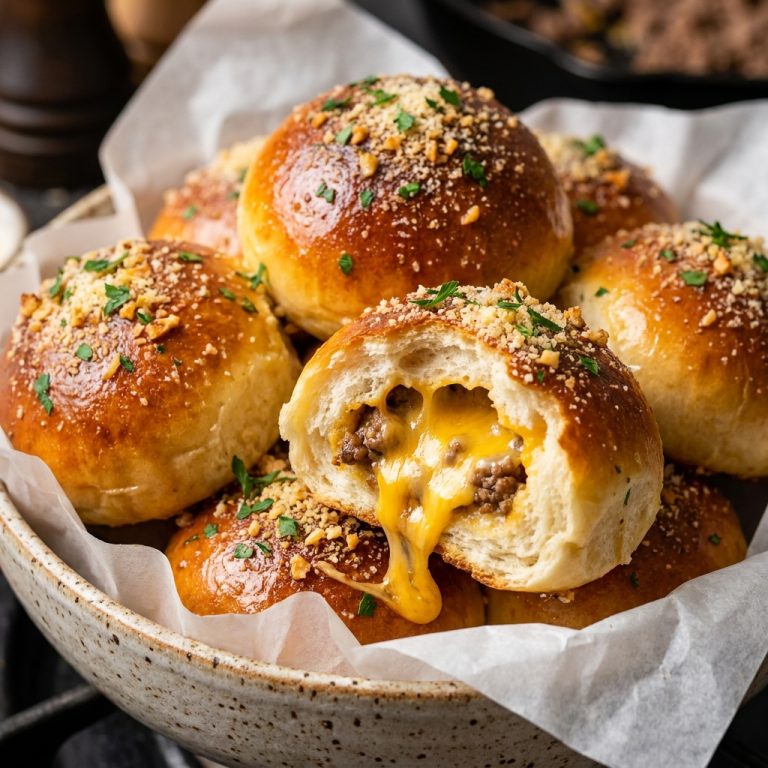 Garlic Parmesan Cheeseburger Bombs