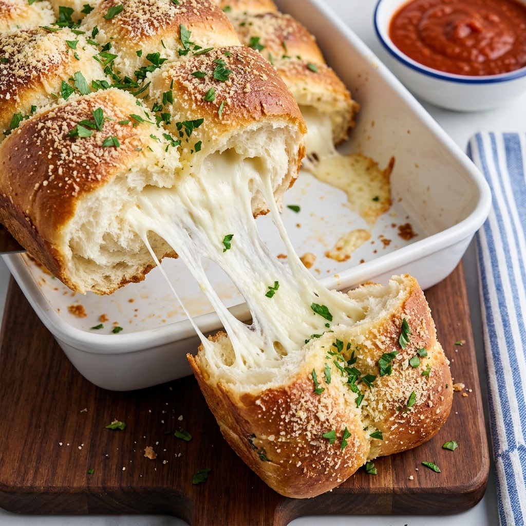 Brushing garlic butter mixture onto split hawaiian rolls before baking.