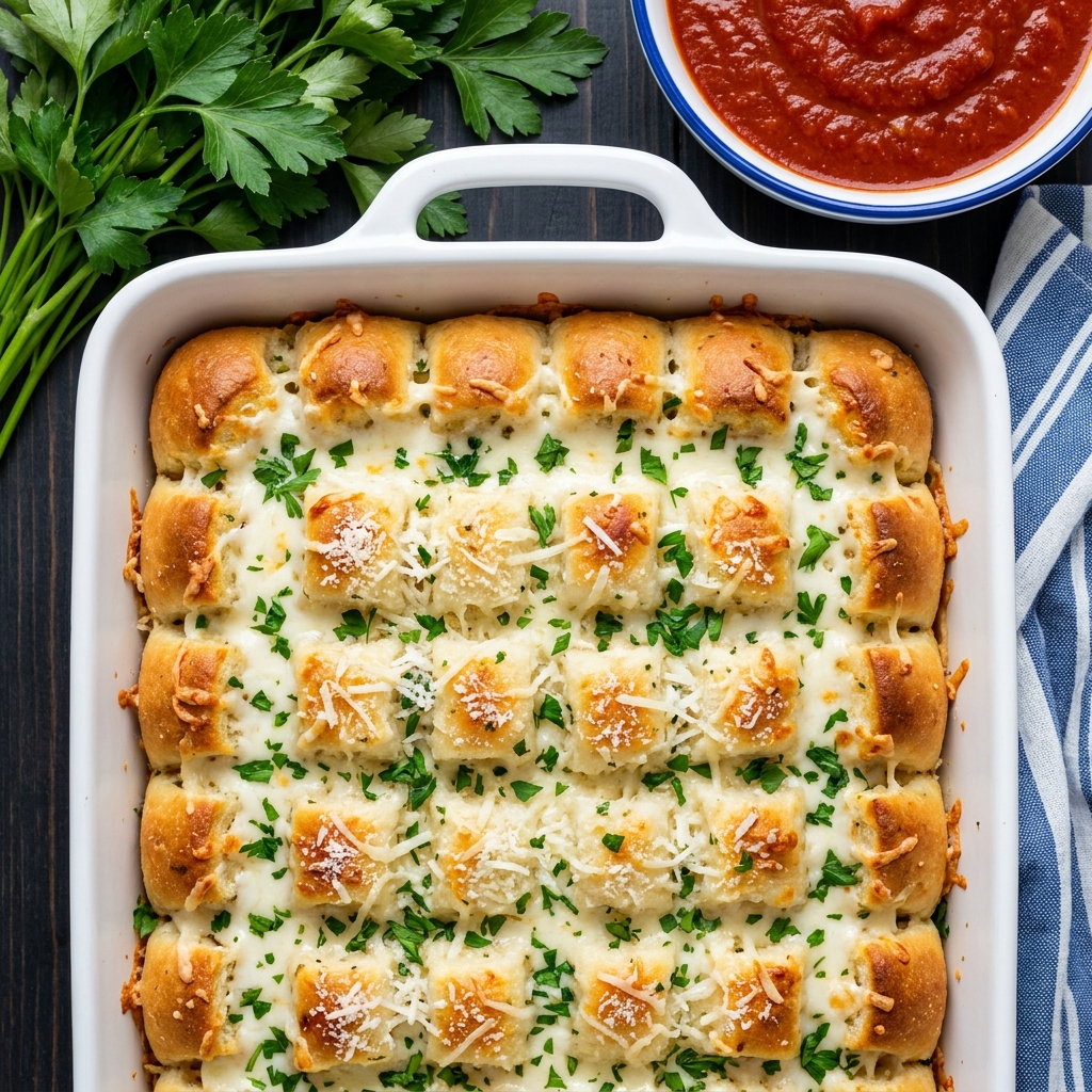 Pull-apart hawaiian roll garlic cheese bread with crispy edges and bubbly mozzarella.