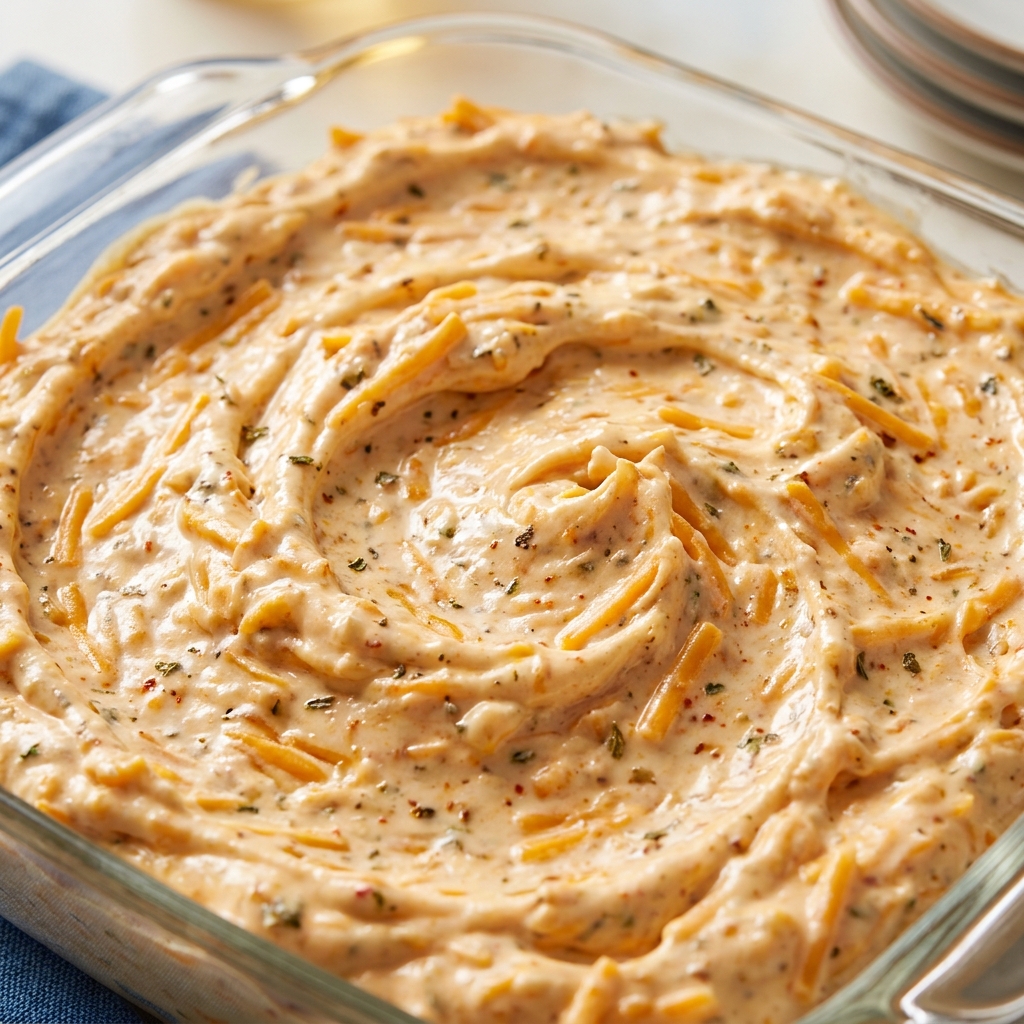 Creamy Wisconsin Supper Club Cheese Spread topped with smoked paprika and chives on a party tray.