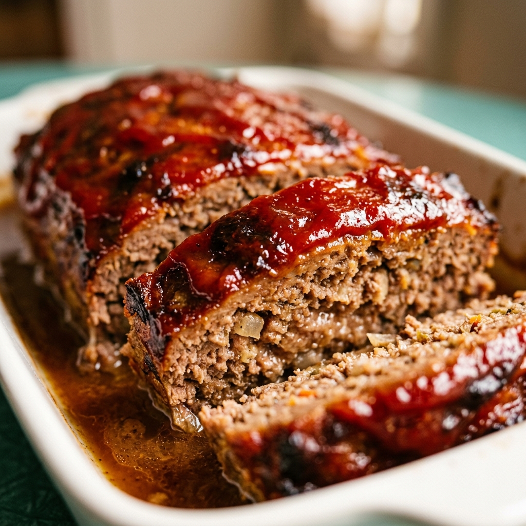 hands mixing ground beef and pork for dolly parton tennessee meatloaf in glass bowl