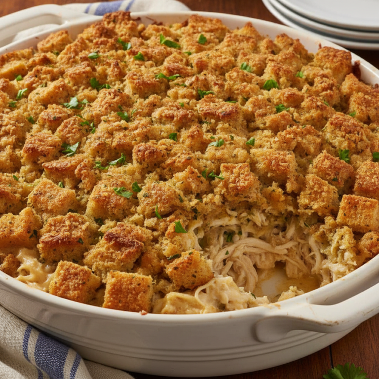 Easy Chicken Stuffing Casserole for a Cozy Family Dinner